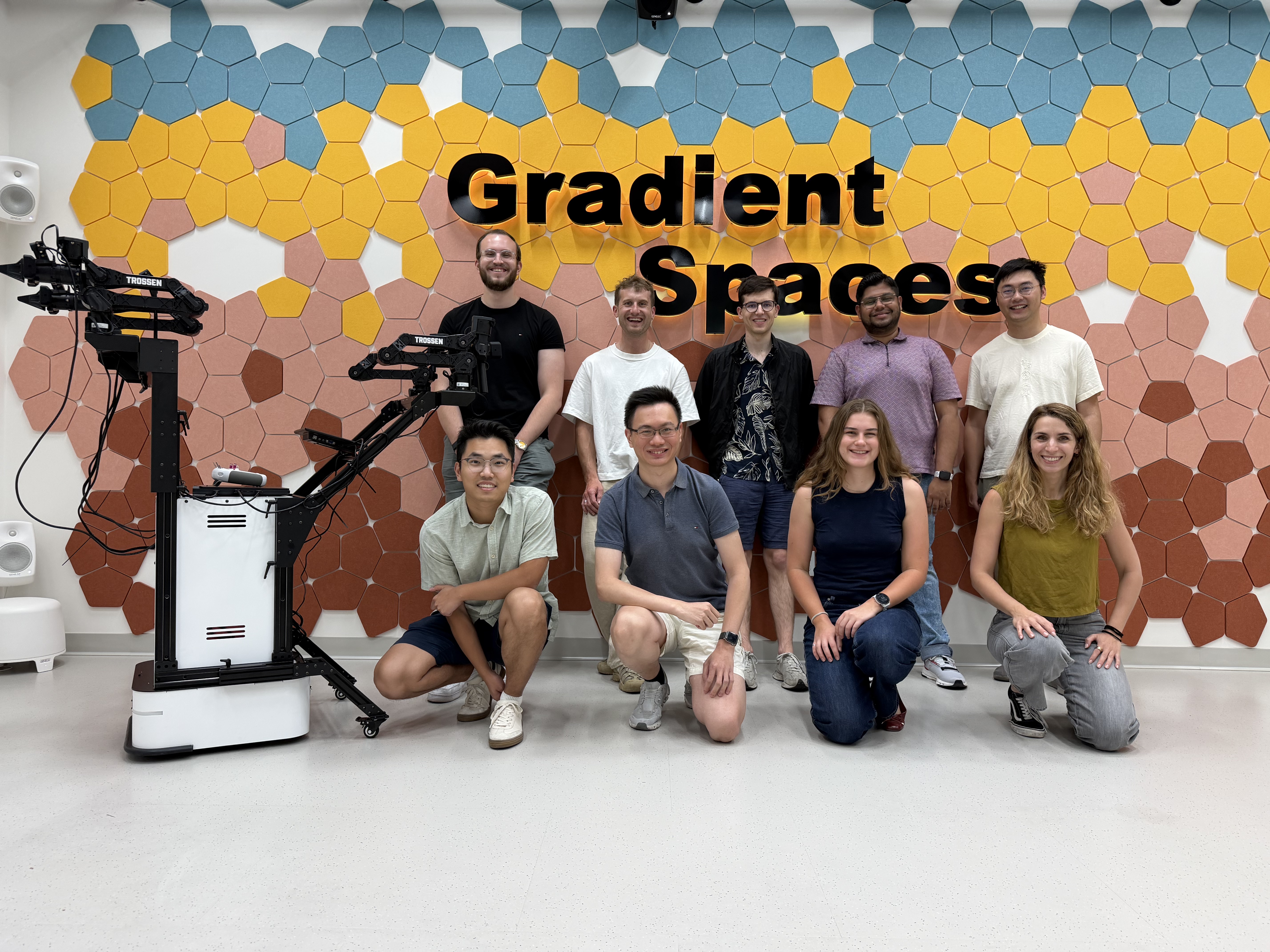 The Gradient Spaces group members sitting in the Gradient Space lab.